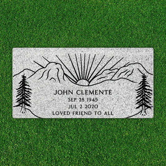 flat headstone marker