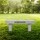 Memorial Bench for Cemetery - Front Engraving Only - Gray Granite - 36in x 16in x 18in - Markers & Headstones