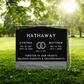 Slant Headstone Marker - Companion (Double) with Symbol - (24 x 10 x 16 in) - Black Granite - Markers & Headstones