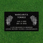 Black Granite - Flat Headstone Marker with two symbols - (28in x 16in x 3in) - Markers & Headstones